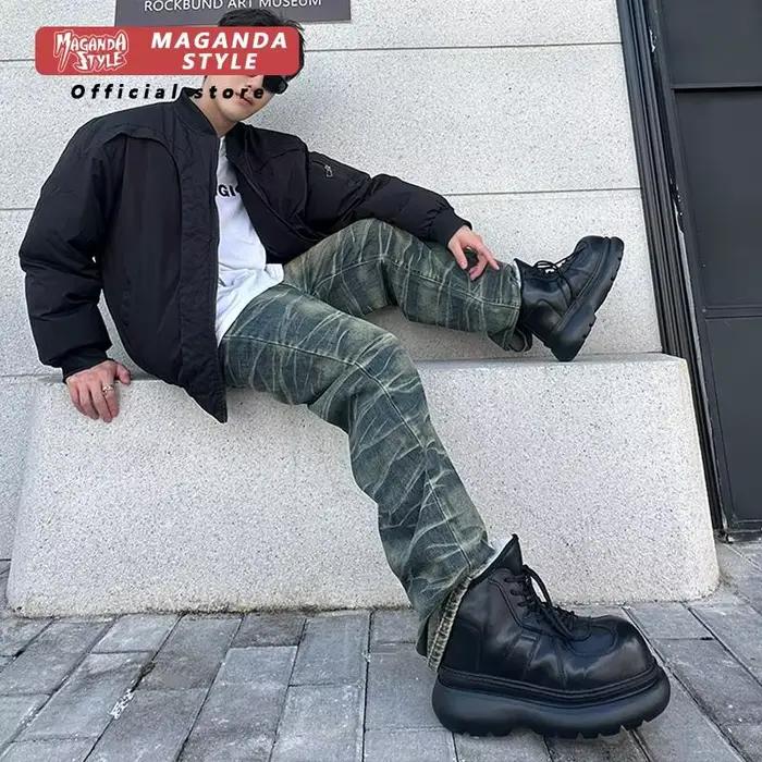 Bottes courtes en cuir velours pour hommes