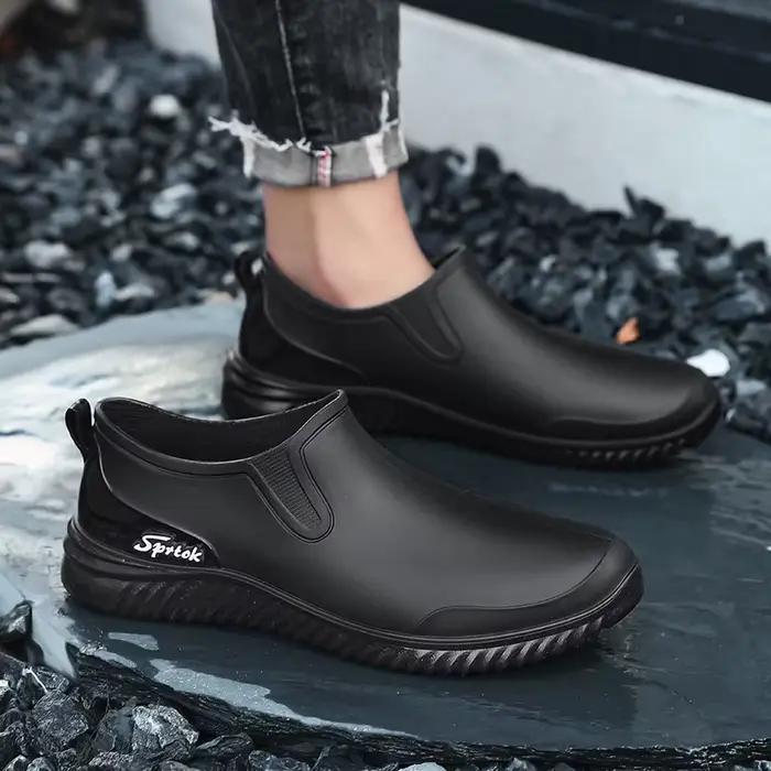 Bottes de pluie décontractées pour hommes, antidérapantes, imperméables, pour quatre saisons, pour la pêche, le lavage de voiture, la cuisine