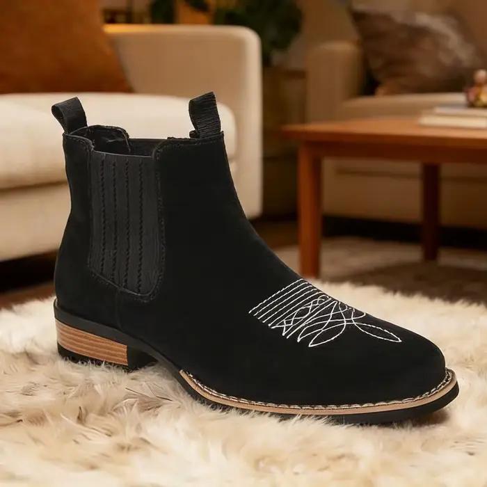 Bottes en cuir homme retro style décontracté pour printemps automne grandes tailles bottes de combat bottes de moto occassions spéciales