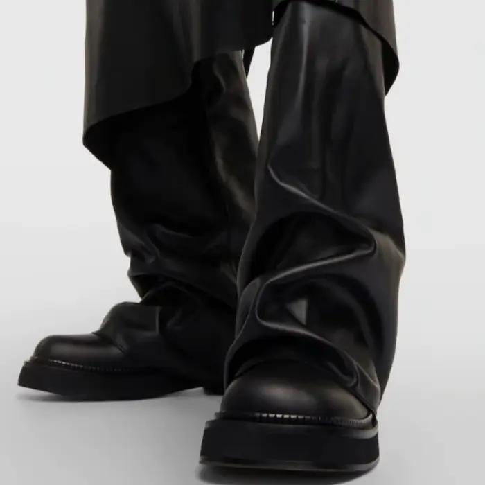Bottes élégantes à la mode pour femmes, bout carré, semelle plate, doublure chaude, styles de créateurs pour usage quotidien en ville