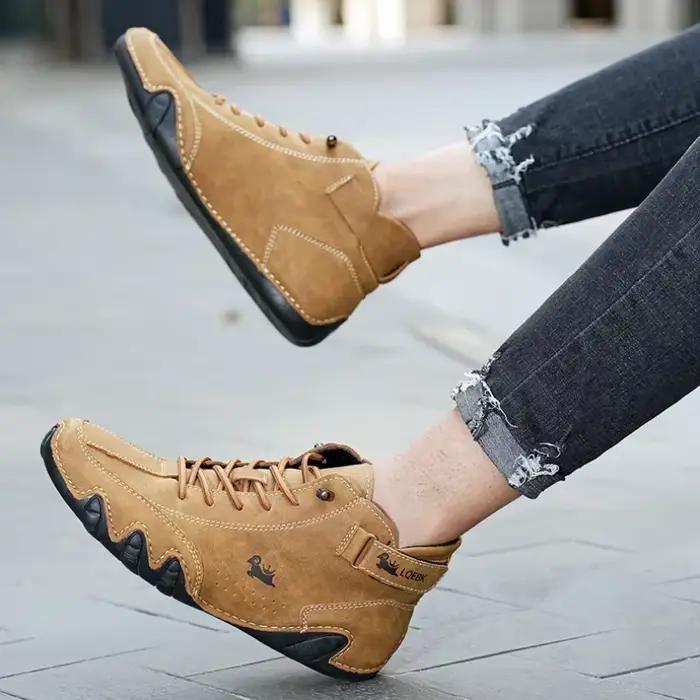 Bottes pour hommes décontracté mode luxe concepteur semelle souple imperméable hommes mocassins nouvelle tendance haute qualité Couple à lacets chaussures de randonnée