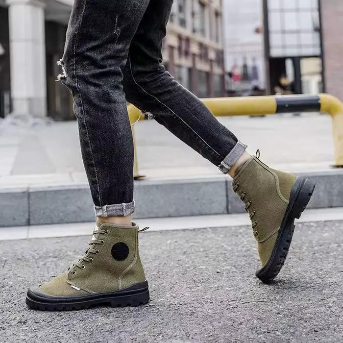 Bottines en toile pour hommes