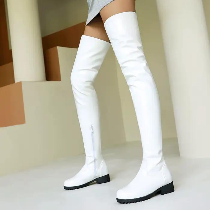 Cuissardes extensibles blanches pour femmes