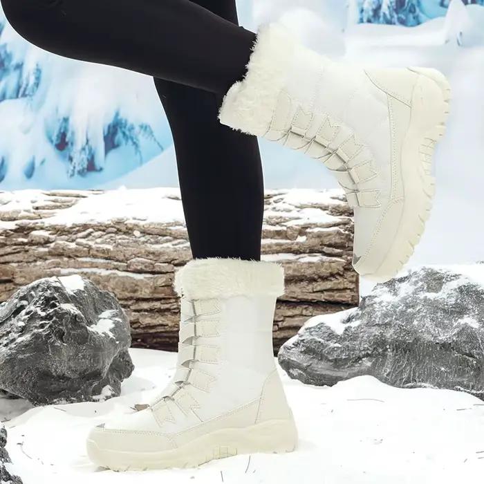 Nouvelles bottes d'hiver pour femmes bottes de neige chaudes de haute qualité pour femmes bottines confortables bottes de randonnée imperméables en plein air taille 36-42