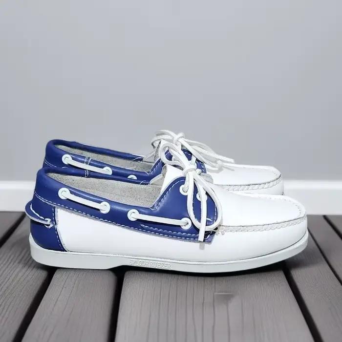 Chaussures bateau pour hommes en cuir véritable cousues main pour hommes printemps automne décontractées occassions spéciales cadeaux