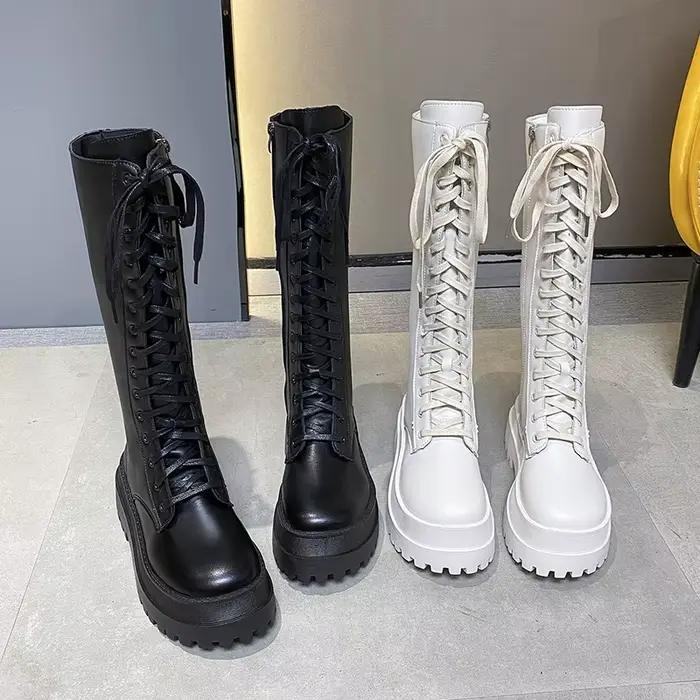 Bottes hautes Sexy en Pu pour femmes