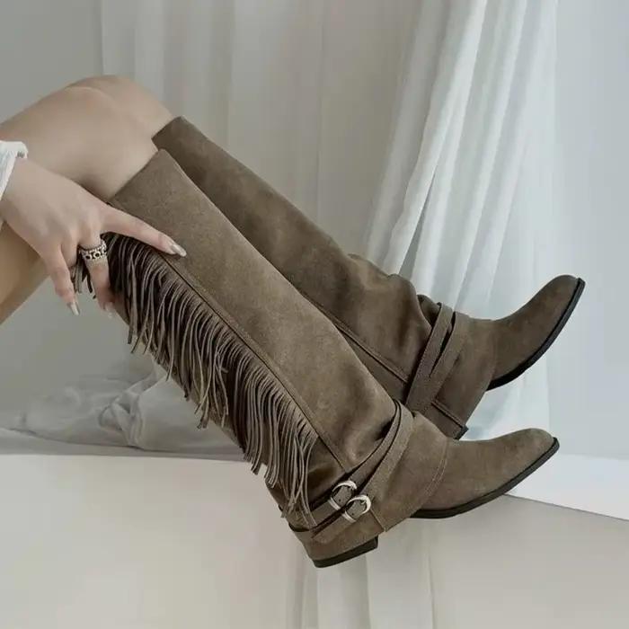 Femmes bottes hautes gland conception