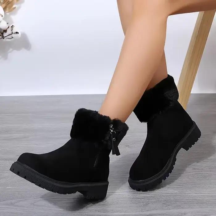Bottes de neige en fausse fourrure pour femme