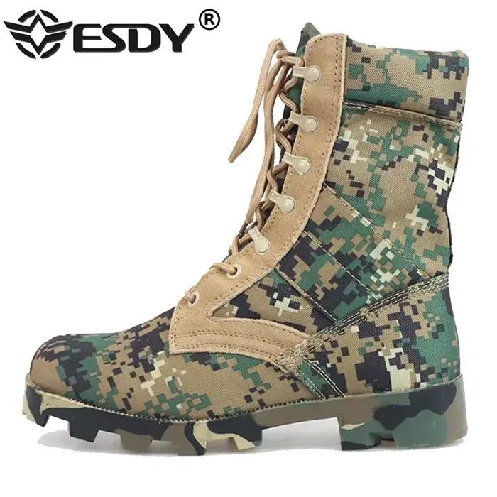 Bottines de Camouflage en cuir véritable pour hommes