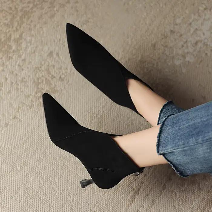 Bottines Vintage à bout pointu pour femmes