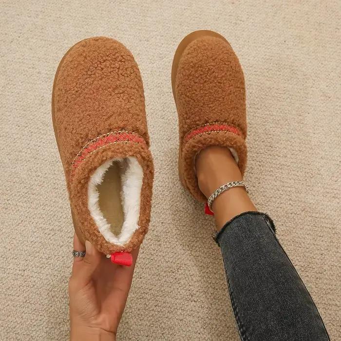 Nouveau chaud fourrure bottines femmes chaussures plates plate-forme pantoufles en peluche tongs hiver coton chaussures pour femmes marque Design neige Botas