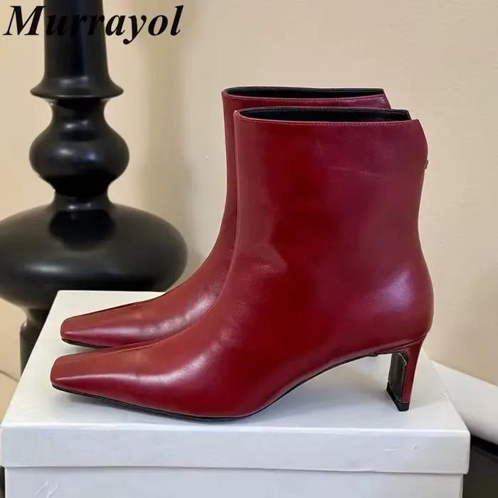 Bottines courtes à talons hauts en cuir véritable pour femmes, motif peau de serpent, bout carré, bottes Chelsea polyvalentes pour l'automne et les loisirs