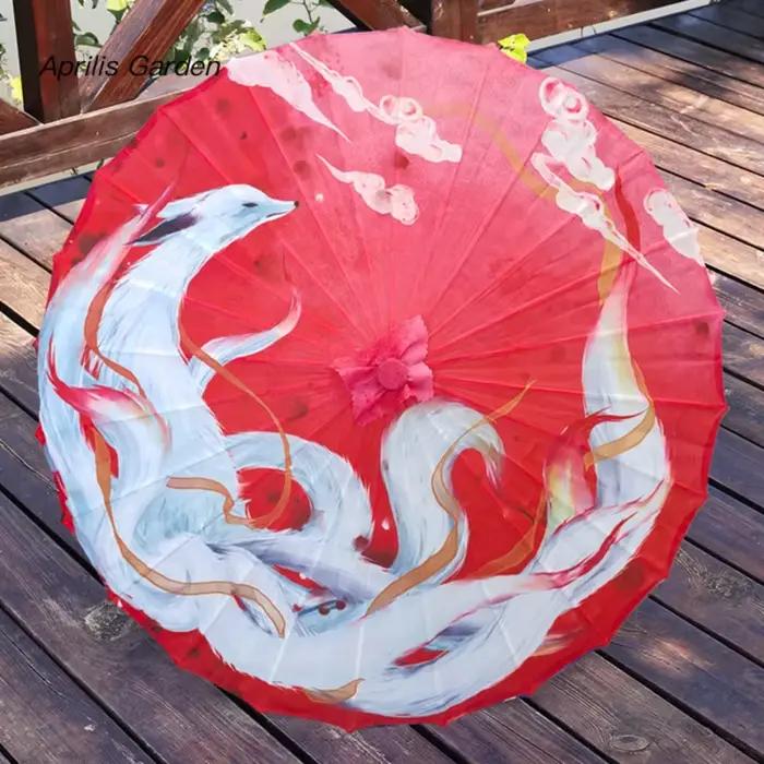 Parapluie Renard à Neuf Queues Super Dégradé, Imperméable, pour Femme et Homme