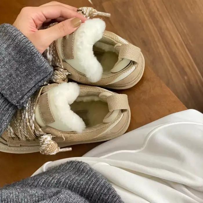 Bottes de neige classiques épaisses pour femmes et hommes