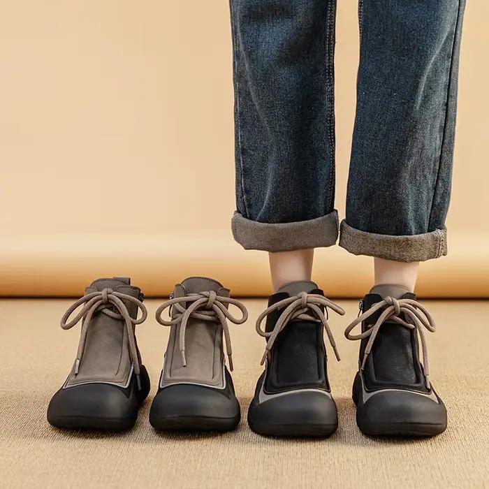 AIYUQI – bottines en cuir véritable pour femmes