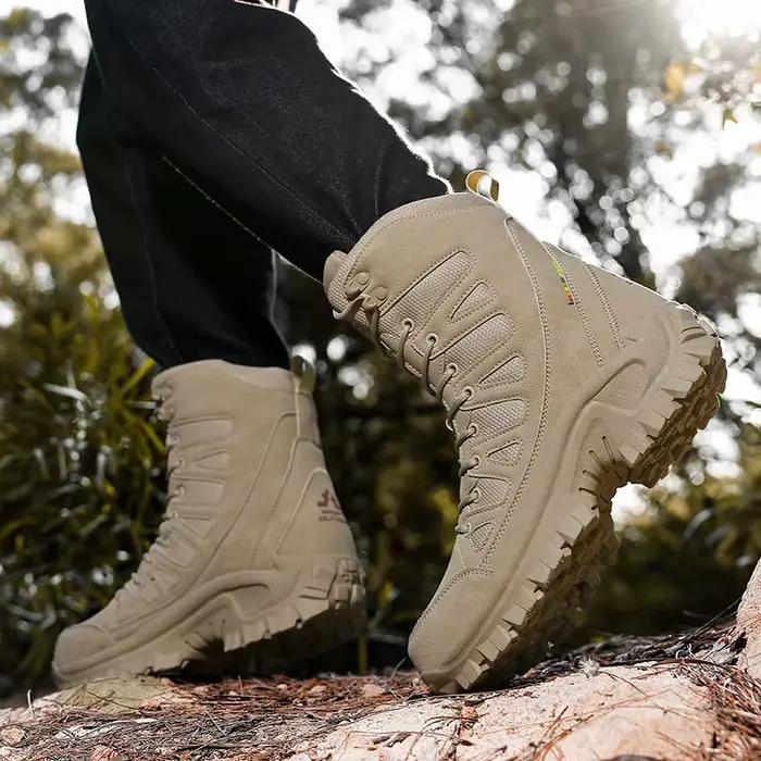 Bottes montantes en cuir pour hommes