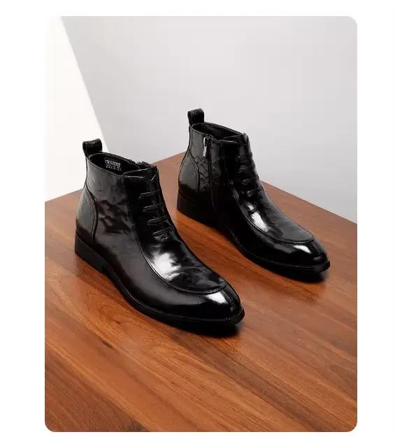 Bottes pour hommes à motif saisissant à la main
