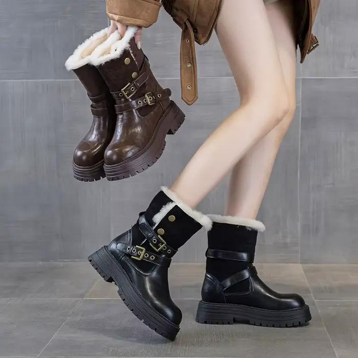 Bottes d'hiver à plateforme pour femmes
