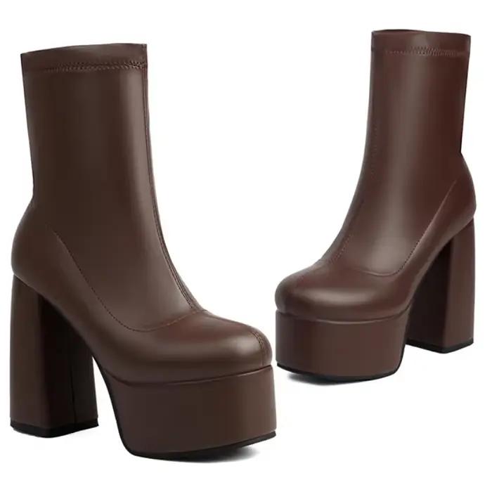 Bottines à plateforme pour femmes
