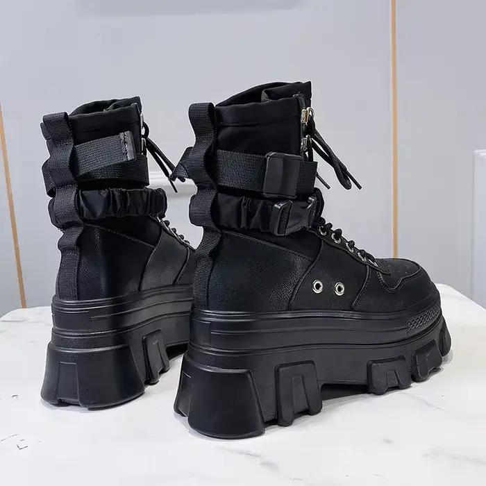 Rimocy – bottes de moto à semelle épaisse pour femme