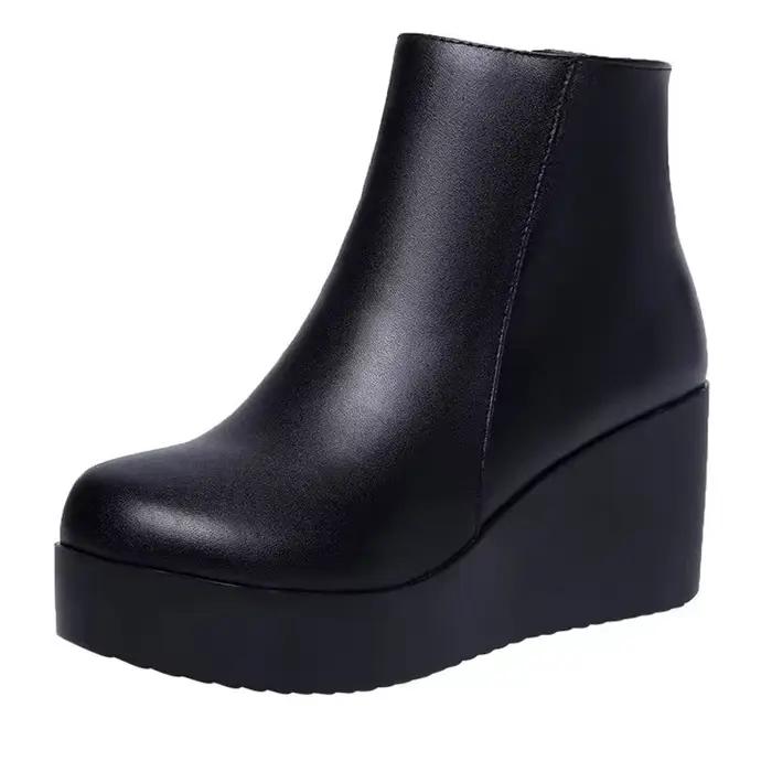 Bottes compensées à plateforme pour femmes