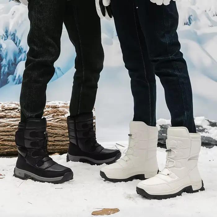 Nouvelles chaussures d'hiver pour hommes bottes chaudes en peluche