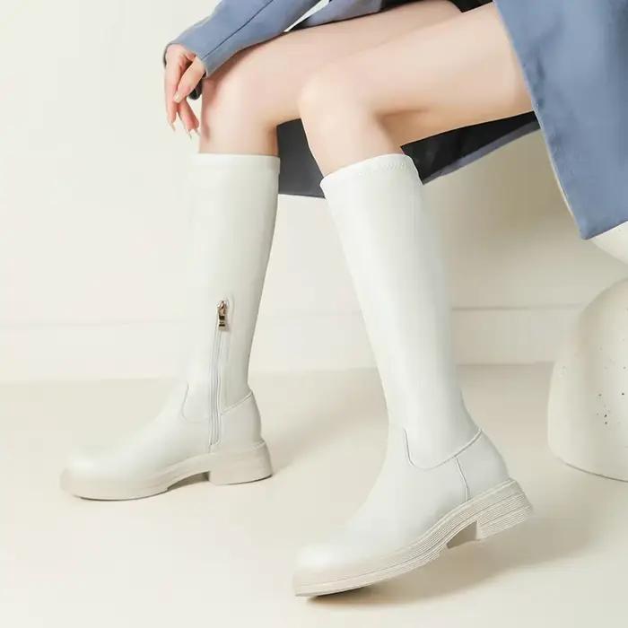 Bottines extensibles en PU souple