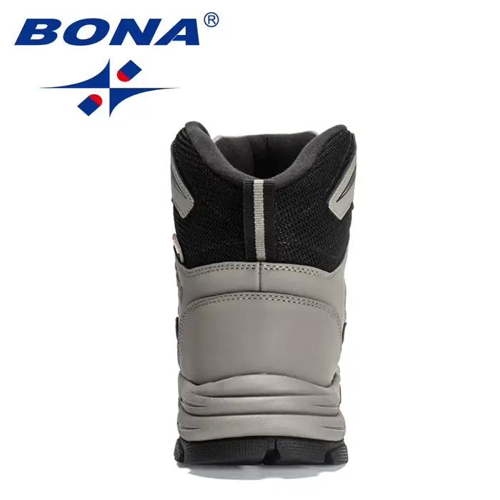 BONA nouveaux créateurs Nubuck hiver chaud en peluche bottes de neige en plein air hommes travail chaussures décontractées homme chaussures de randonnée antidérapantes Mansculino