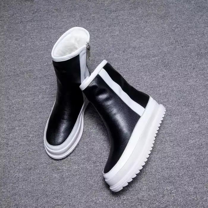 Bottes de neige chaudes en peluche avec fermeture éclair latérale pour femme
