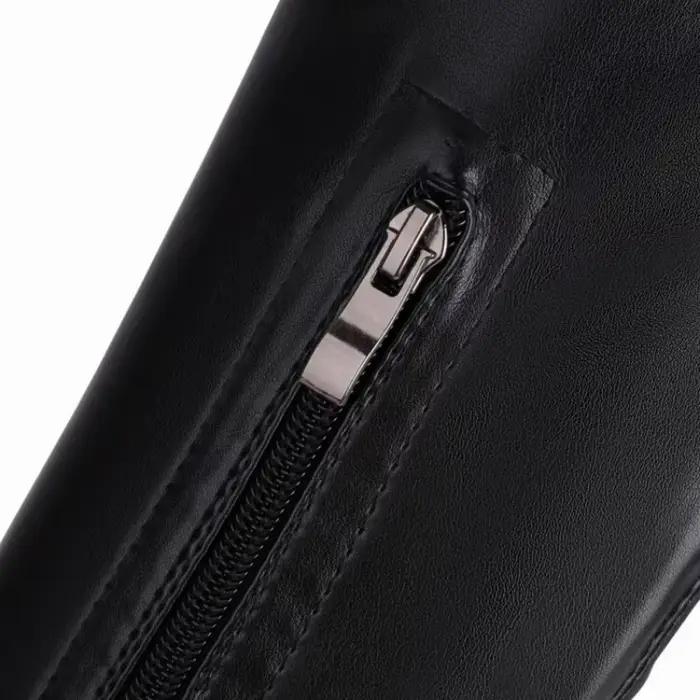Bottes de moto en cuir noir élastique, bottes au-dessus du genou, bouche de poisson ouverte, Parker, fermeture à glissière latérale, botte d'été, 8cm, 10cm, talon fin, 33-46, 2024