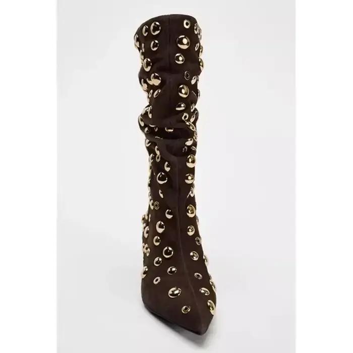 Bottes de banquet pointues à talons hauts pour femmes