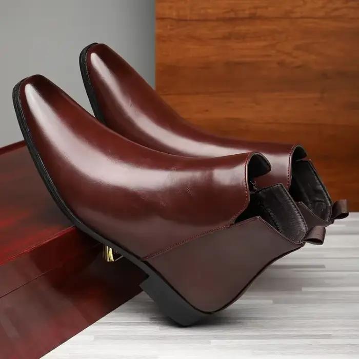 Nouveaux hommes bottes classiques Chelsea bottes de luxe haut en cuir botte hommes robe botte mode décontracté bottines Botas Para Hombre