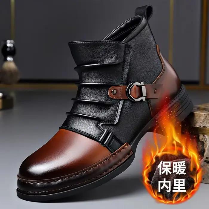 Chaussures pour hommes automne hiver rétro bottines