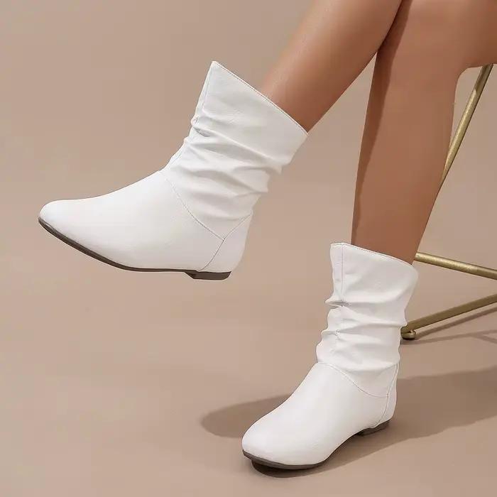 Bottes courtes femme blanc nouvelles
