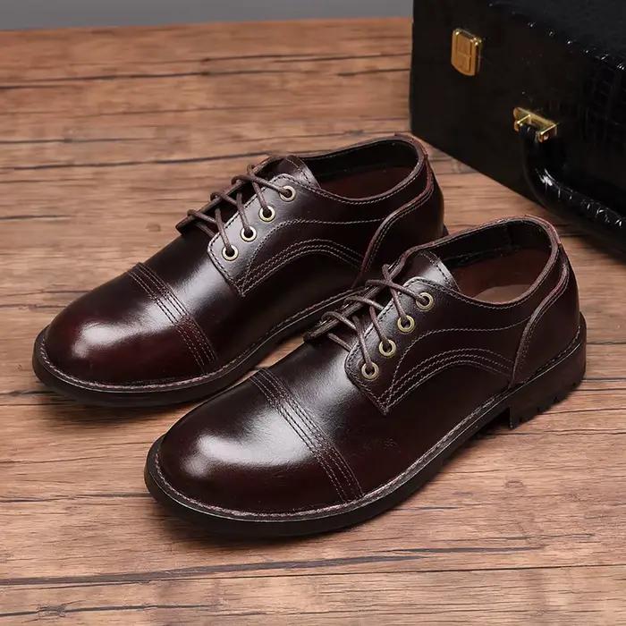 Men's Casual Shoes Tooling Boots Man Cow Leather Male Ankle Boots Vintage Men's Handmade Boots