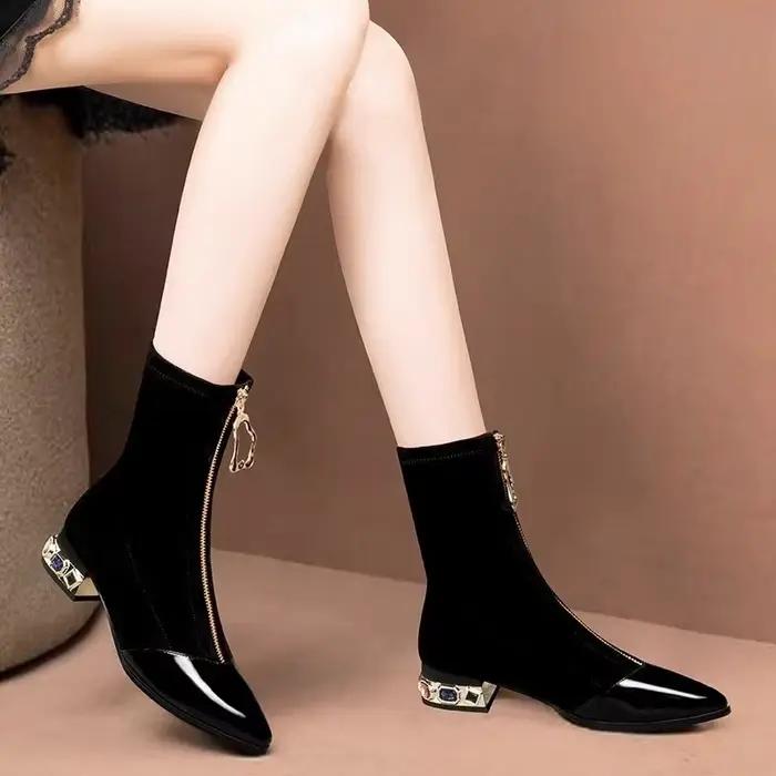 Bottines à paillettes brillantes pour femmes