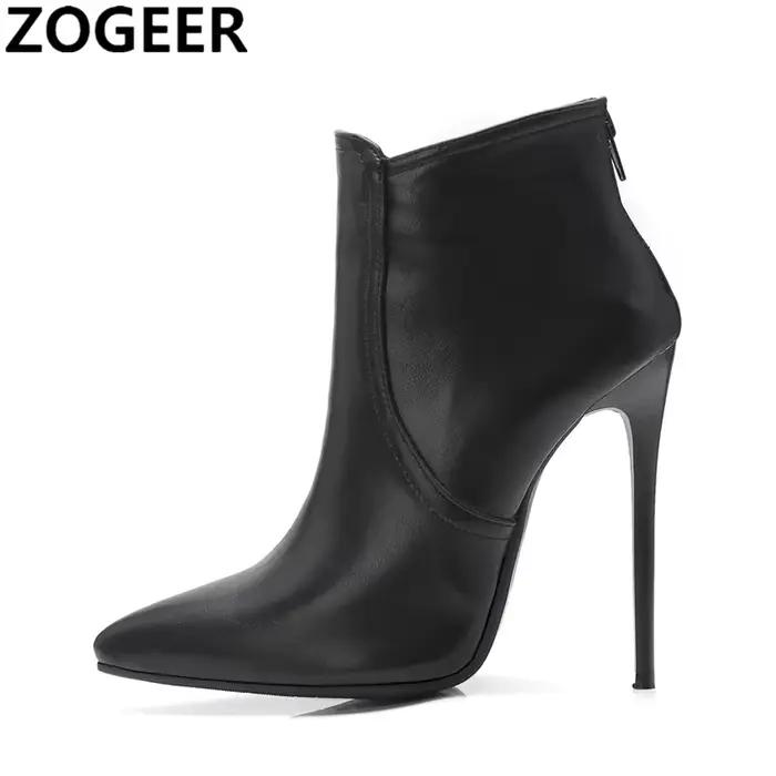 Bottines noires à talons hauts pour femmes