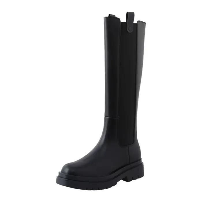 Bottes Chelsea à tube long élastique pour femmes