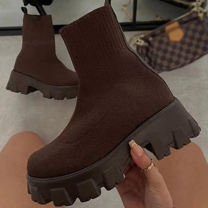 Bottes à plateforme pour femmes