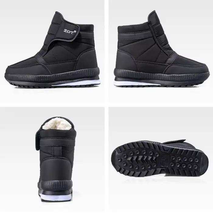 40 ° C hiver épaissir chaud hommes bottes de neige en plein air imperméable confort coton chaussures résistant au froid