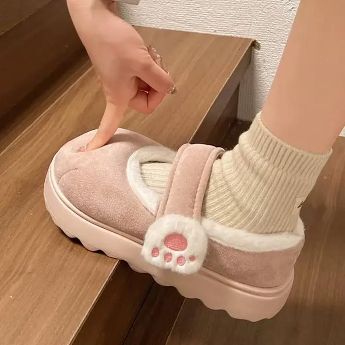 Nouvelles bottes de neige chaudes d'hiver à semelles épaisses