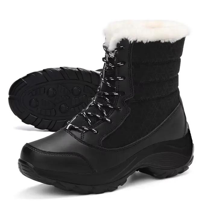 Bottes de neige à plateforme antidérapantes pour femme