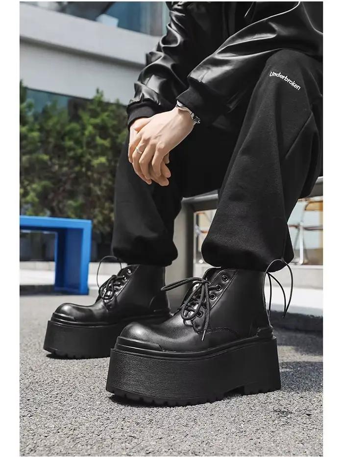 Bottines de travail Vintage de Style britannique pour hommes
