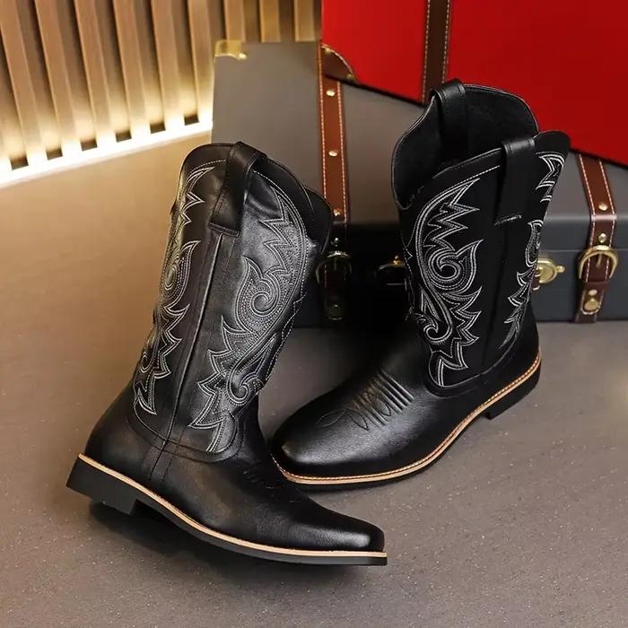 Bottes Chelsea pour hommes, style rétro britannique, antidérapantes pour toutes les saisons, chaussures pour hommes, bottes de cowboy confortables, bottes hautes pour hommes