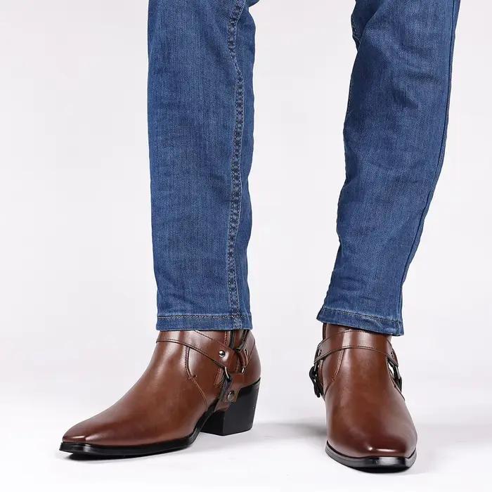 Bottes de chevalier de Cowboy occidentales classiques pour hommes