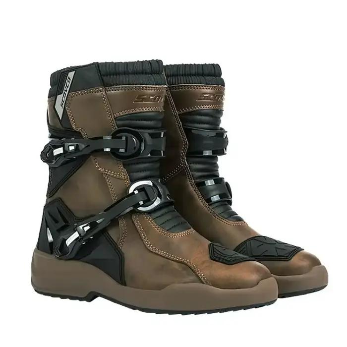 Bottes de motocross Scoyco Enduro en cuir robuste imperméables antidérapantes pour hommes et femmes occasions motocross urbaines