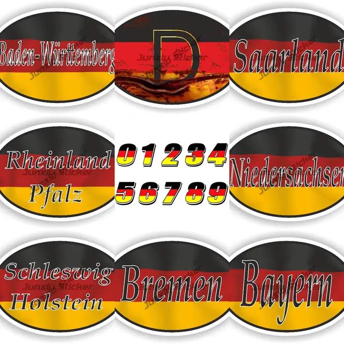 Autocollant naravec numéros de position, accessoire de Brême, Bayern, Schleswig-Holstein, Rheinland-Pfalz, Allemagne