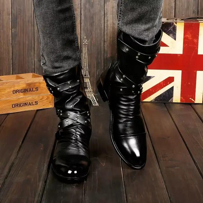 Bottes pour hommes à bout pointu