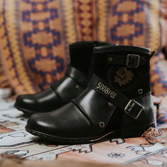 Cowboy hommes bottines de haute qualité rétro