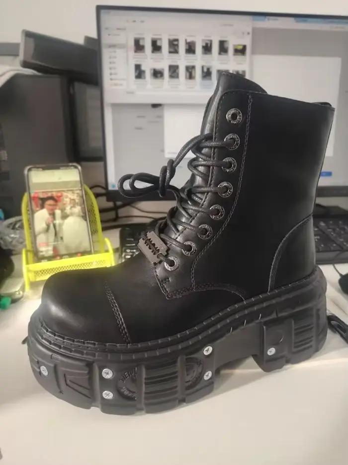 Cuir rehaussé 10 cm à semelles épaisses hommes haut de gamme Style britannique 2025 nouvelles bottes